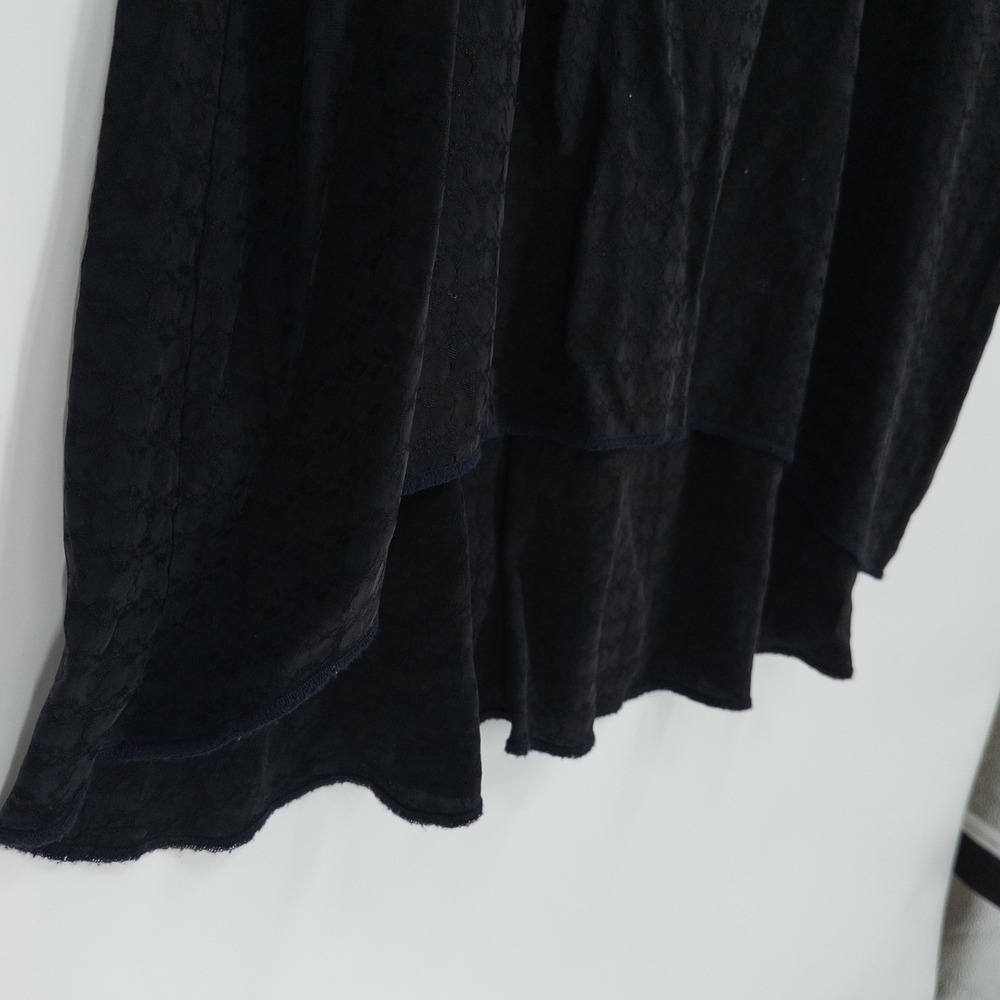 Vintage Lagenlook Dress Womens Large Black Jacquard Garb Artwear Flowy Artsy - Picture 5 of 11